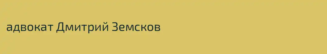 адвокат Дмитрий Земсков